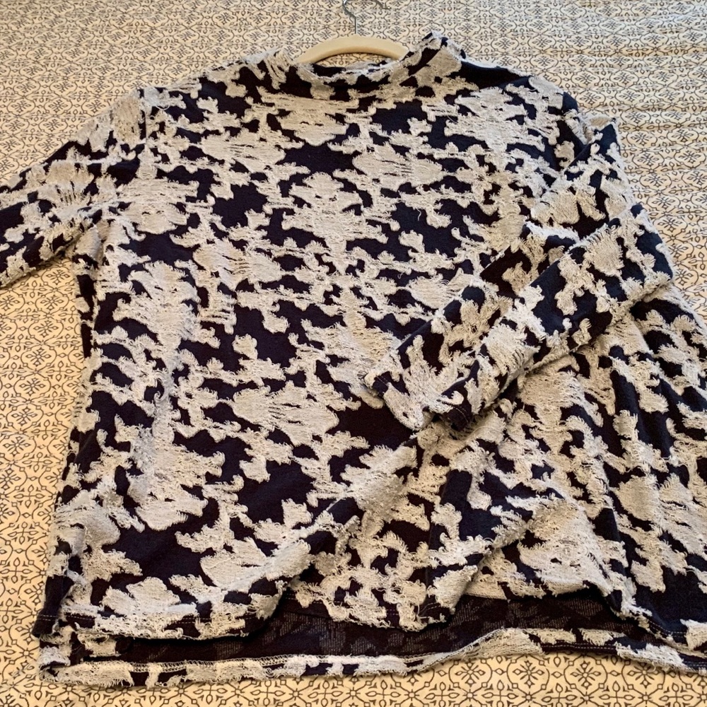 LOFT mock neck textured top